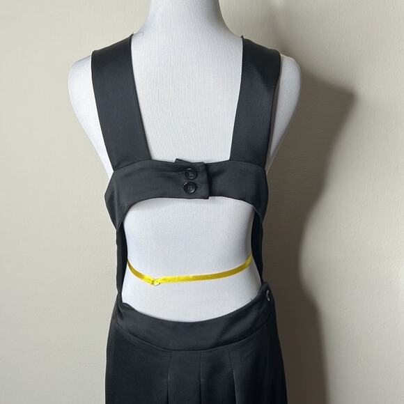 Zara Black Satin Open Back Jumpsuit - Picture 8 of 9